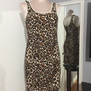 Lsenboye animal print sleeveless dress size L
